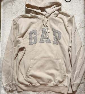 Gap Logo Pullover Hoodie Cream Size XL